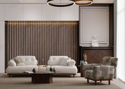 Sitzgruppe/Sofa Set - Wohnzimmergarnitur "Bellora" 3+3+1 - Nobelaa