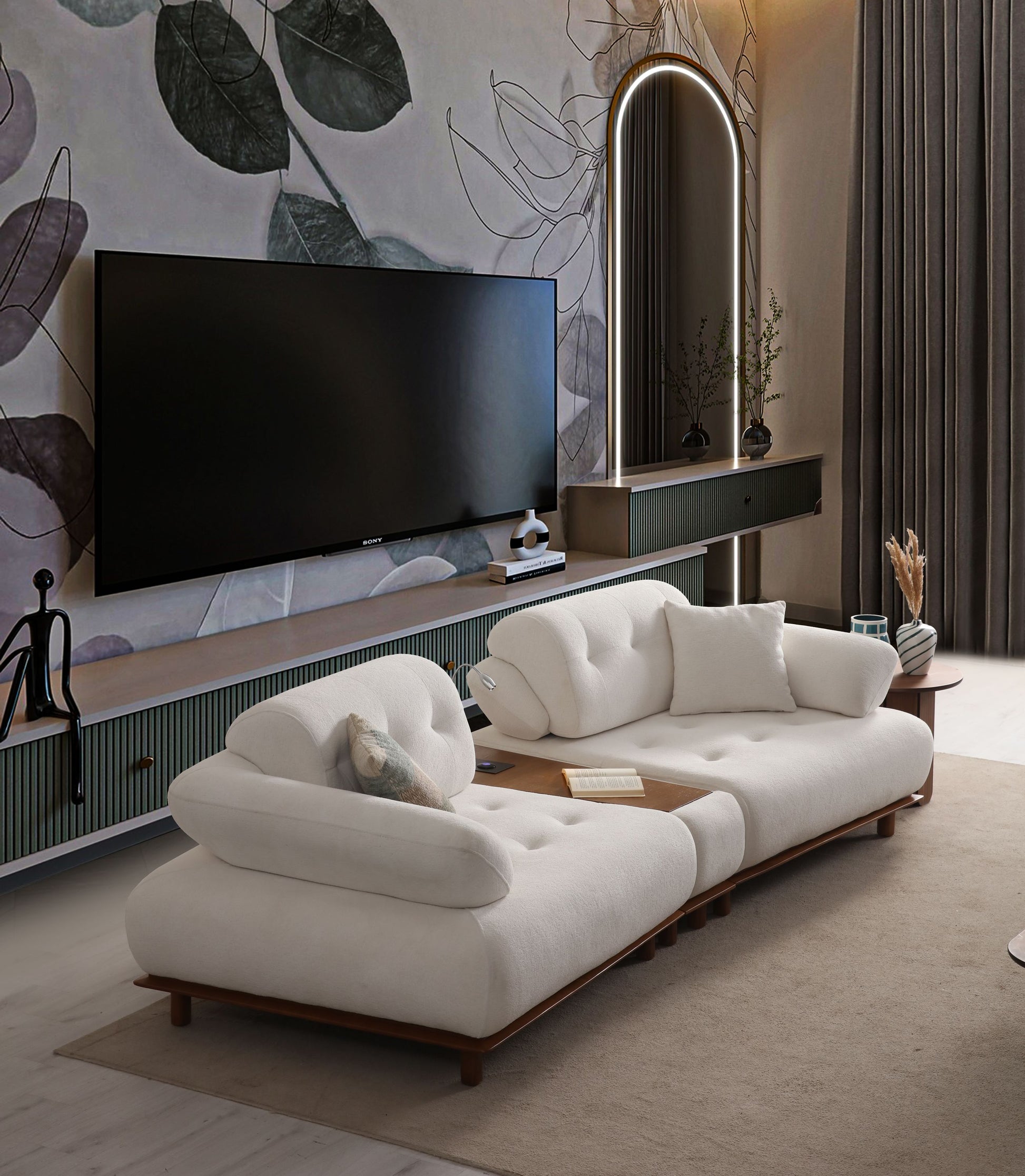 Sitzgruppe/Sofa Set - Wohnzimmergarnitur "Bellora" 3+3+1 - Nobelaa