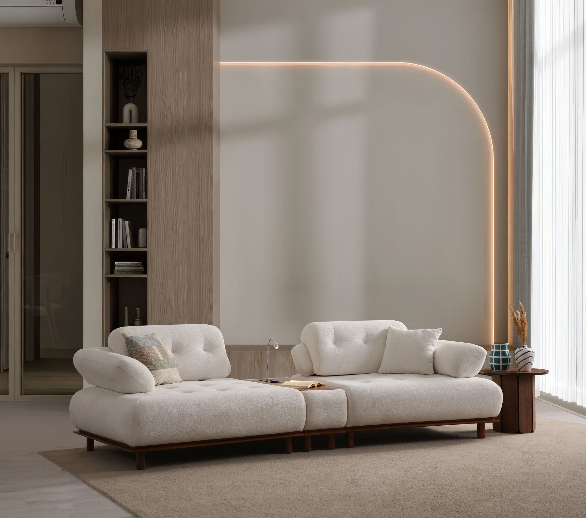 Sitzgruppe/Sofa Set - Wohnzimmergarnitur "Bellora" 3+3+1 - Nobelaa