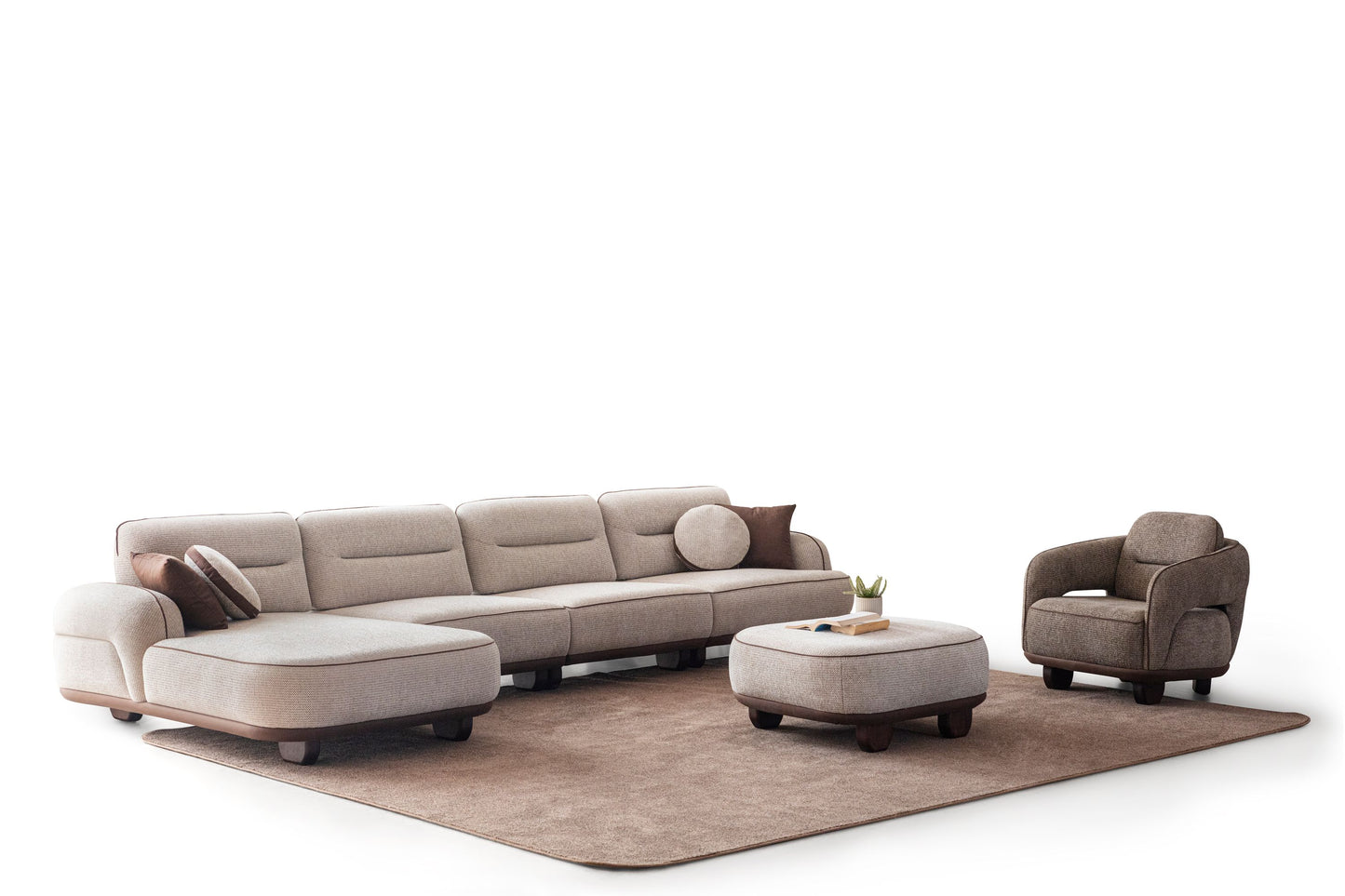 Nobelaa - Ecksofa "Betula" + Sessel + Hocker