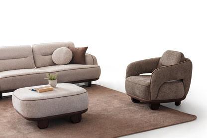 Nobelaa - Ecksofa "Betula" + Sessel + Hocker