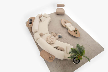 Ecksofa "Bluebelline" + Sessel - Beige - Nobelaa