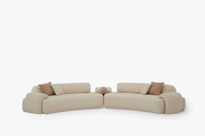 Ecksofa "Bluebelline" + Sessel - Beige - Nobelaa