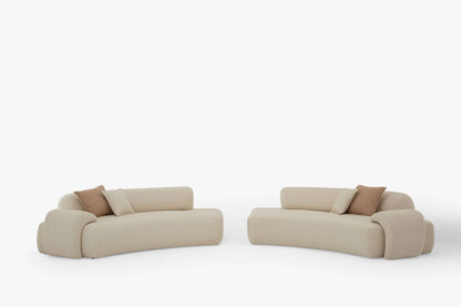 Ecksofa "Bluebelline" + Sessel - Beige - Nobelaa