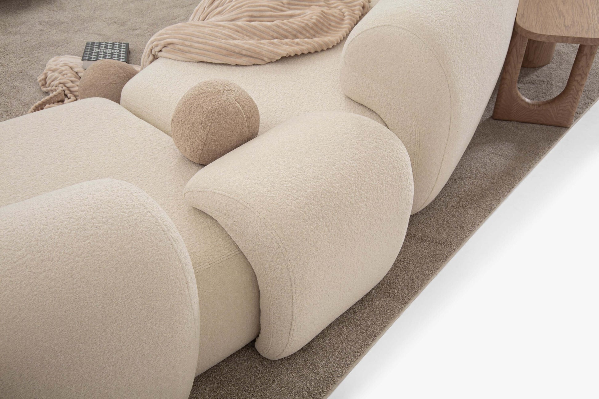 Ecksofa "Bluebelline" + Sessel - Beige - Nobelaa