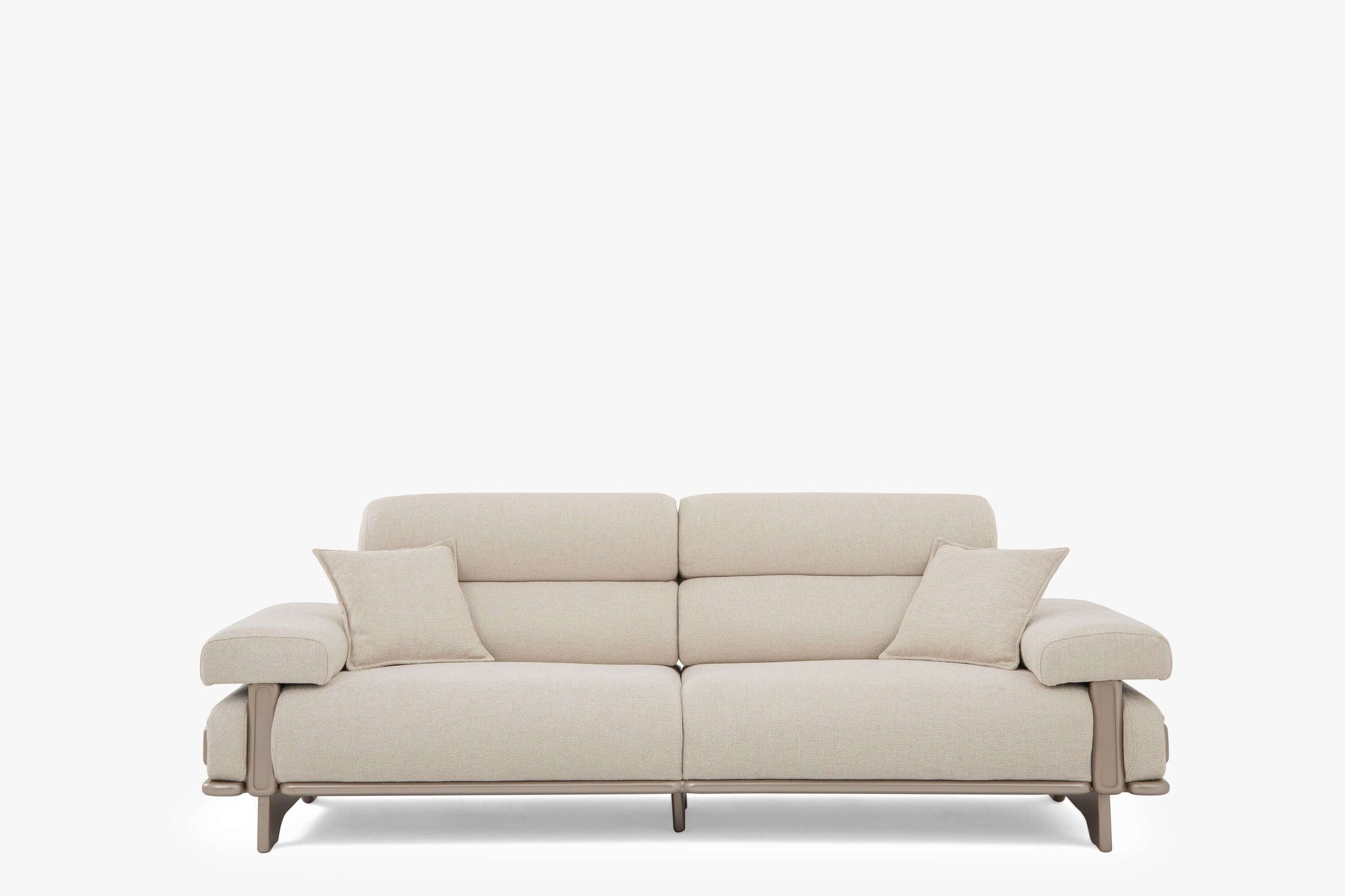 Sitzgruppe/Sofa Set - Wohnzimmergarnitur "Cassiope" 3+3+1+1 - Beige/Braun - Nobelaa