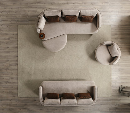 Sitzgruppe/Sofa Set - Wohnzimmergarnitur "Corydalis" 3+2+1 + Hocker - Beige - Nobelaa