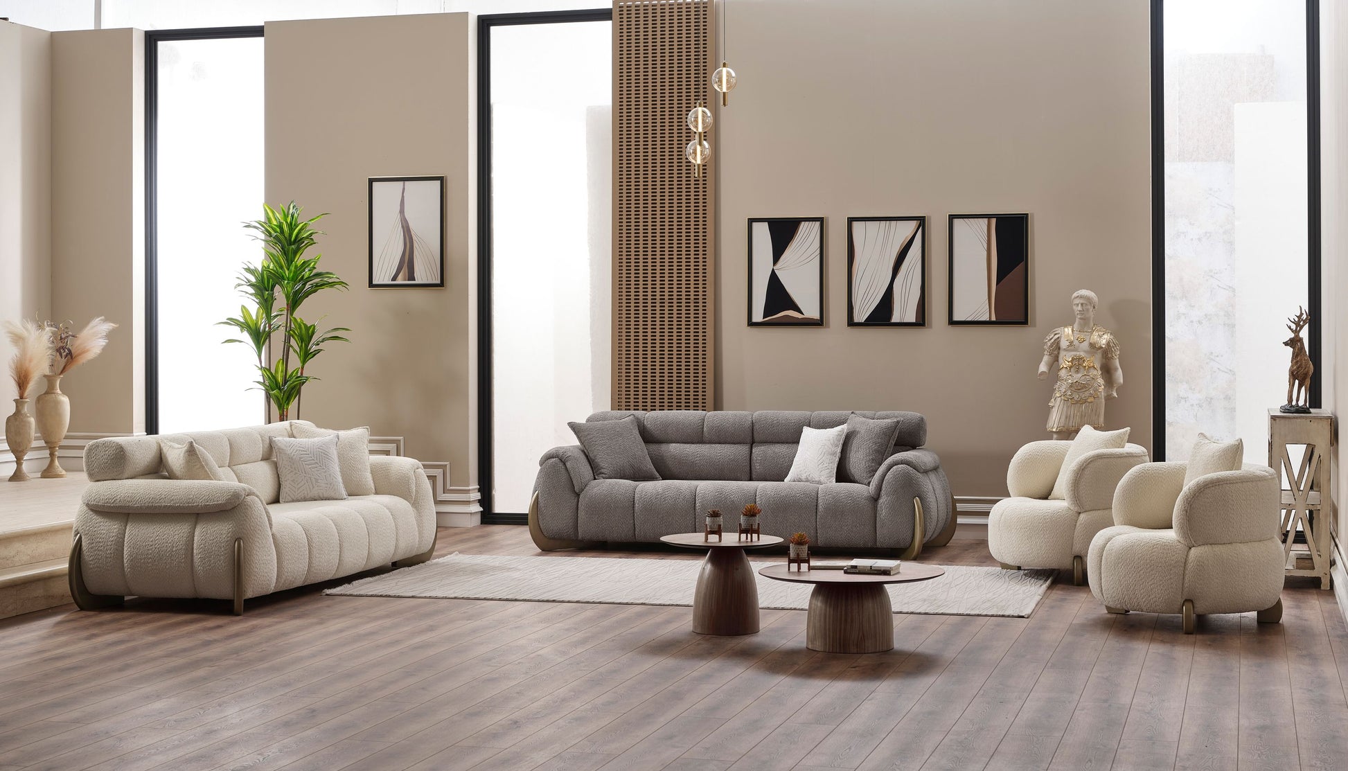 Sitzgruppe/Sofa Set - Wohnzimmergarnitur "Elia" 3+3+1+1