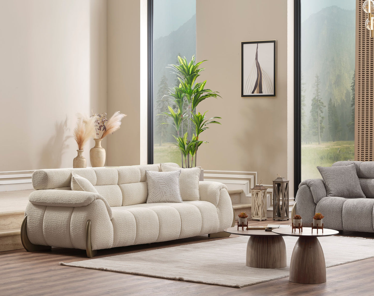Sitzgruppe/Sofa Set - Wohnzimmergarnitur "Elia" 3+3+1+1