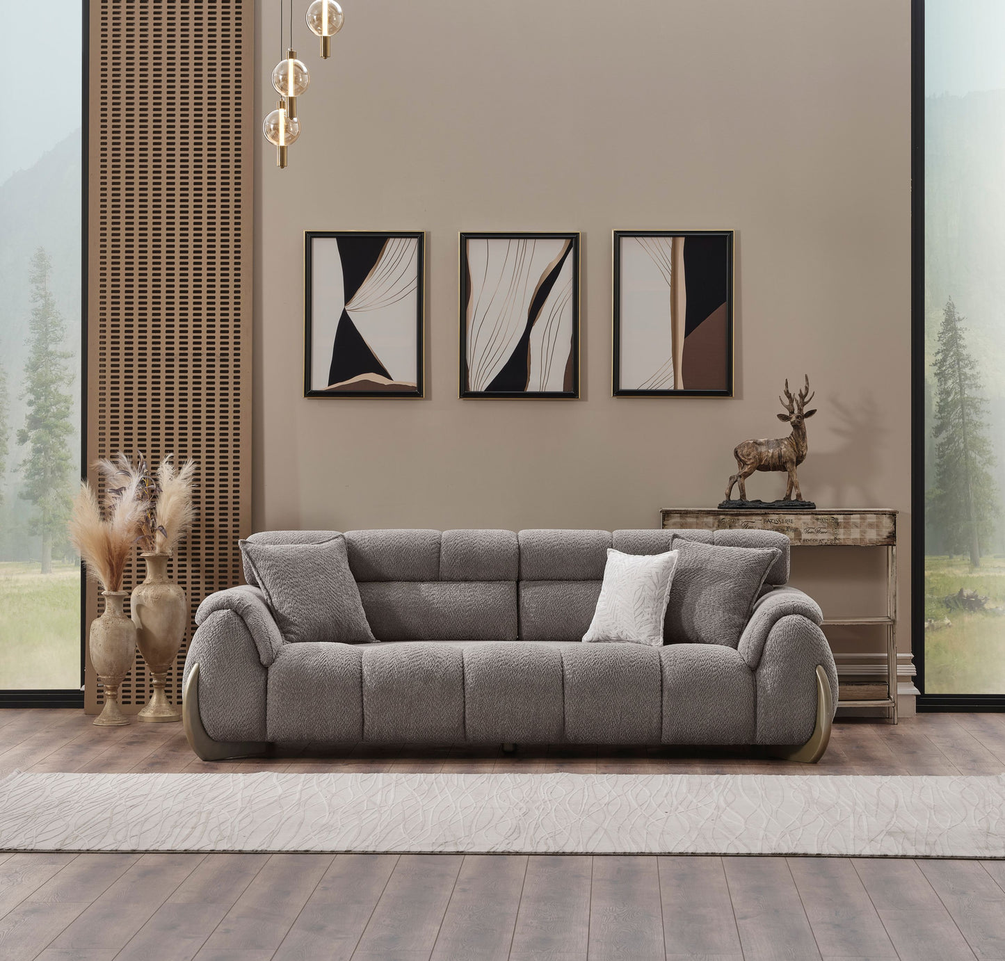 Sitzgruppe/Sofa Set - Wohnzimmergarnitur "Elia" 3+3+1+1