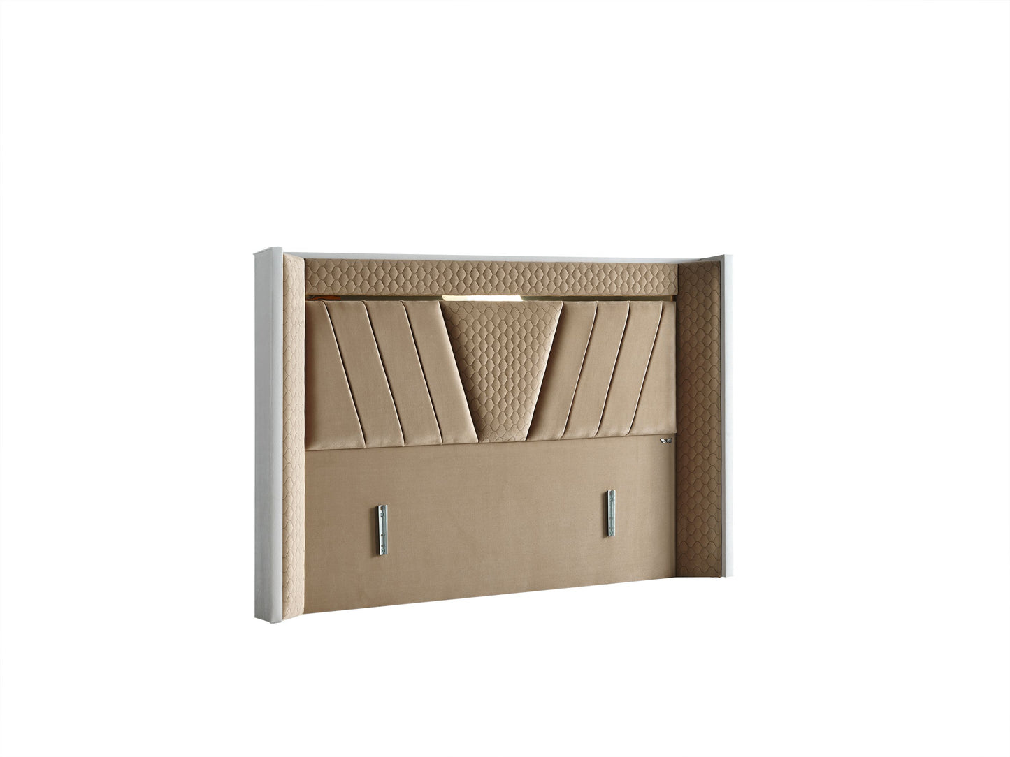 Schlafzimmer-Set "Elvina" – Bett mit Bettkasten mit Matratze, Nachttisch, Kommode, Bettbank