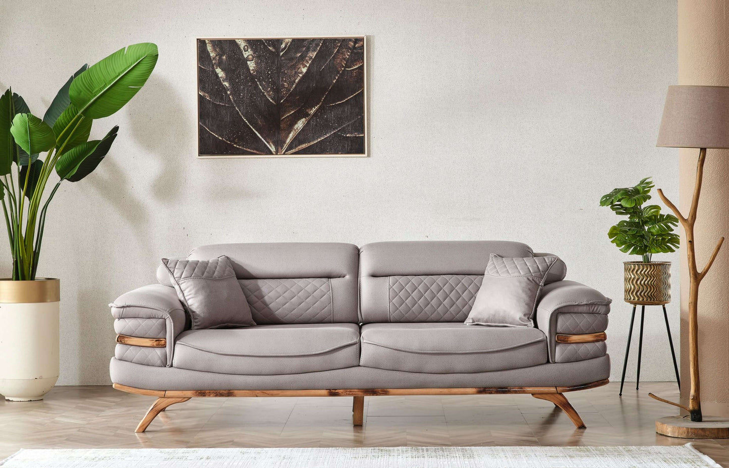 Sitzgruppe/Sofa Set - Wohnzimmergarnitur "Fennel" 3+3+1+1