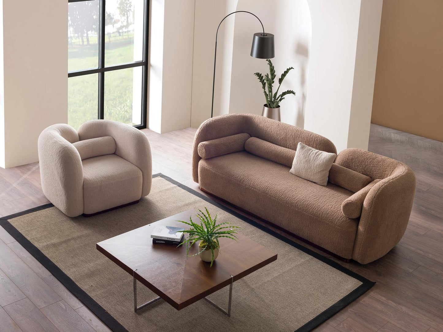 Sitzgruppe/Sofa Set - Wohnzimmergarnitur "Fleuron" 3+3+1+1 - Nobelaa