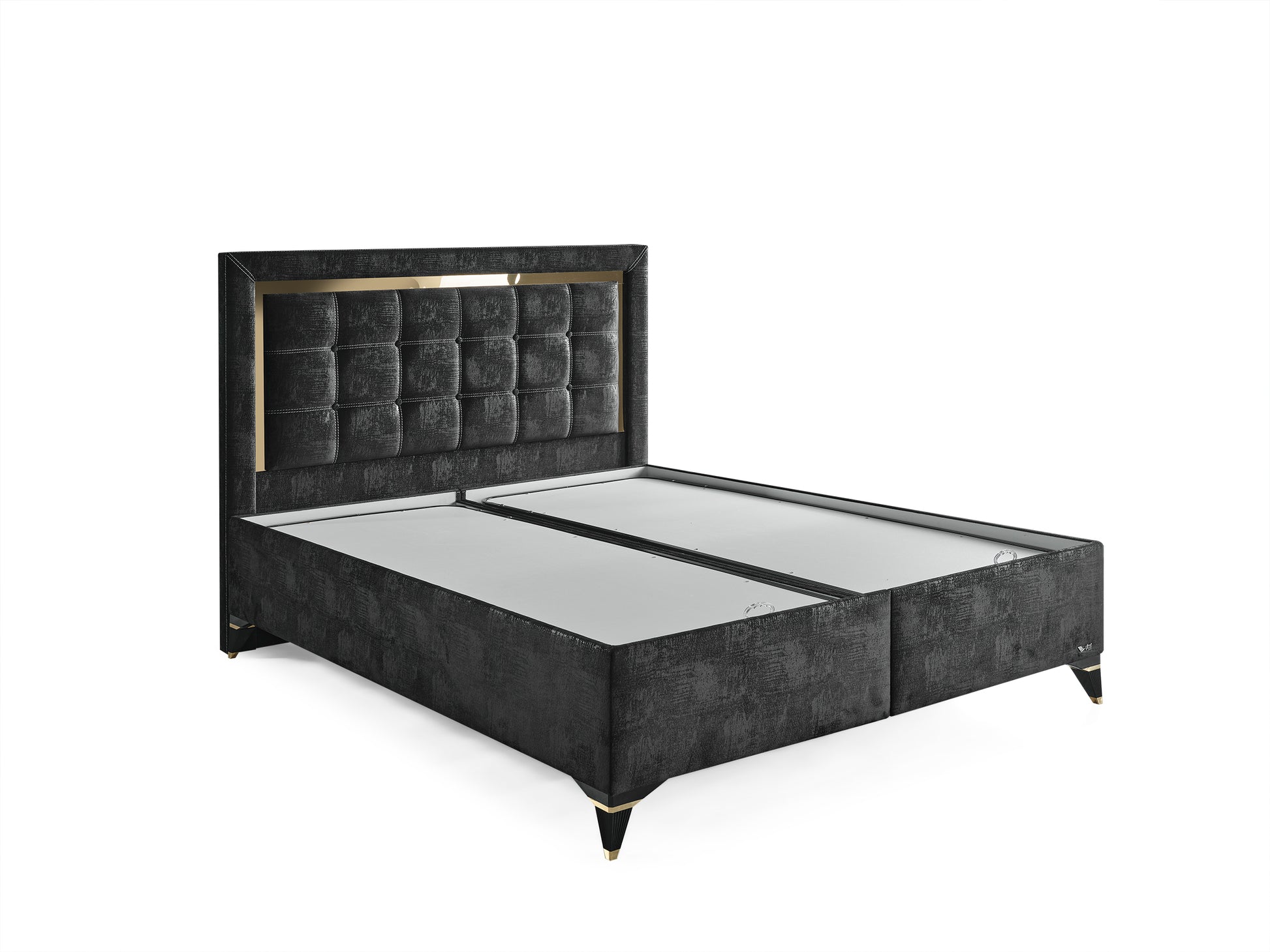 Schlafzimmer-Set "Florimella" – Bett mit Bettkasten, Nachttisch, Mit Matratze