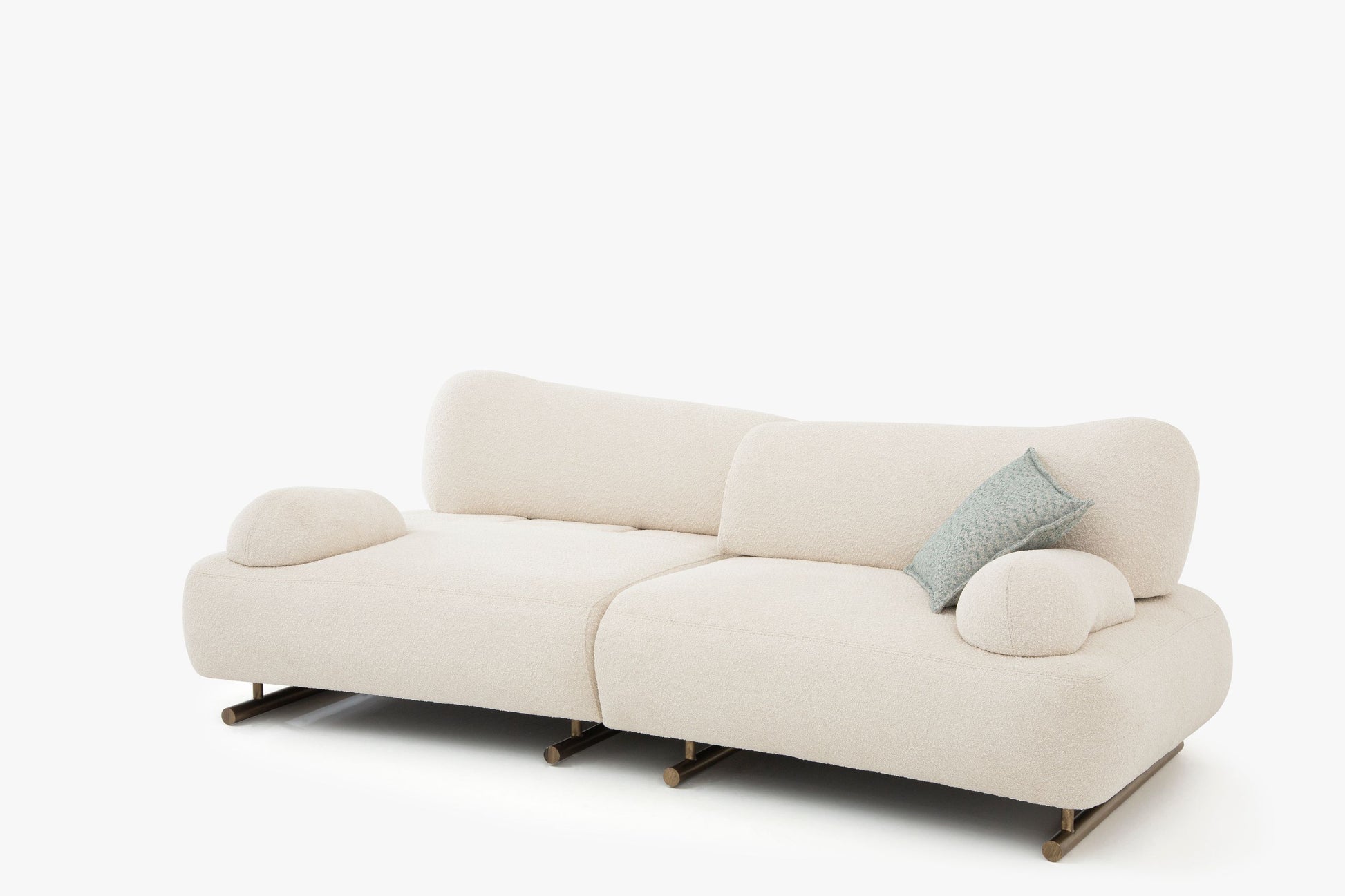 Sitzgruppe/Sofa Set - Wohnzimmergarnitur "Foxglove" 3+2+1 - Hellblau/Beige - nobelaa