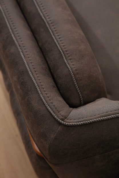 Sitzgruppe/Sofa Set - Wohnzimmergarnitur "Galea" 3+3+1+1 - Beige/Anthrazit - Nobelaa