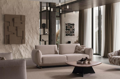 Sitzgruppe/Sofa Set - Wohnzimmergarnitur "Gladiola" 3+3+1 - Beige - Nobelaa
