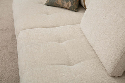 Sitzgruppe/Sofa Set - Wohnzimmergarnitur "Grevillea" 3+3+1 - Beige - Nobelaa