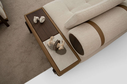Sitzgruppe/Sofa Set - Wohnzimmergarnitur "Grevillea" 3+3+1 - Beige - Nobelaa