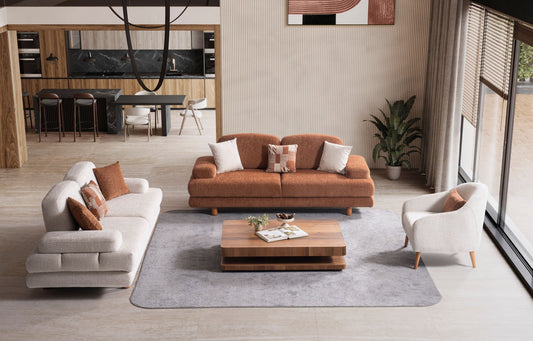 Sitzgruppe/Sofa Set - Wohnzimmergarnitur "Helios " 3+3+1