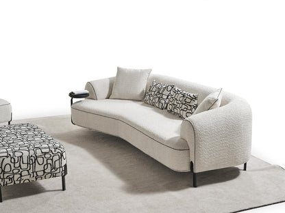 Sitzgruppe/Sofa Set - Wohnzimmergarnitur "Honeysuckle" 3+2+1 + Hocker - Weiß - Nobelaa