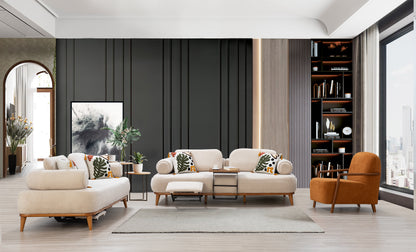 Sitzgruppe/Sofa Set - Wohnzimmergarnitur "Hortensia" 3+3+1 - Nobelaa