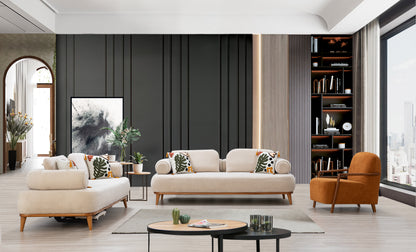 Sitzgruppe/Sofa Set - Wohnzimmergarnitur "Hortensia" 3+3+1 - Nobelaa