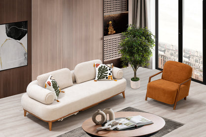 Sitzgruppe/Sofa Set - Wohnzimmergarnitur "Hortensia" 3+3+1 - Nobelaa