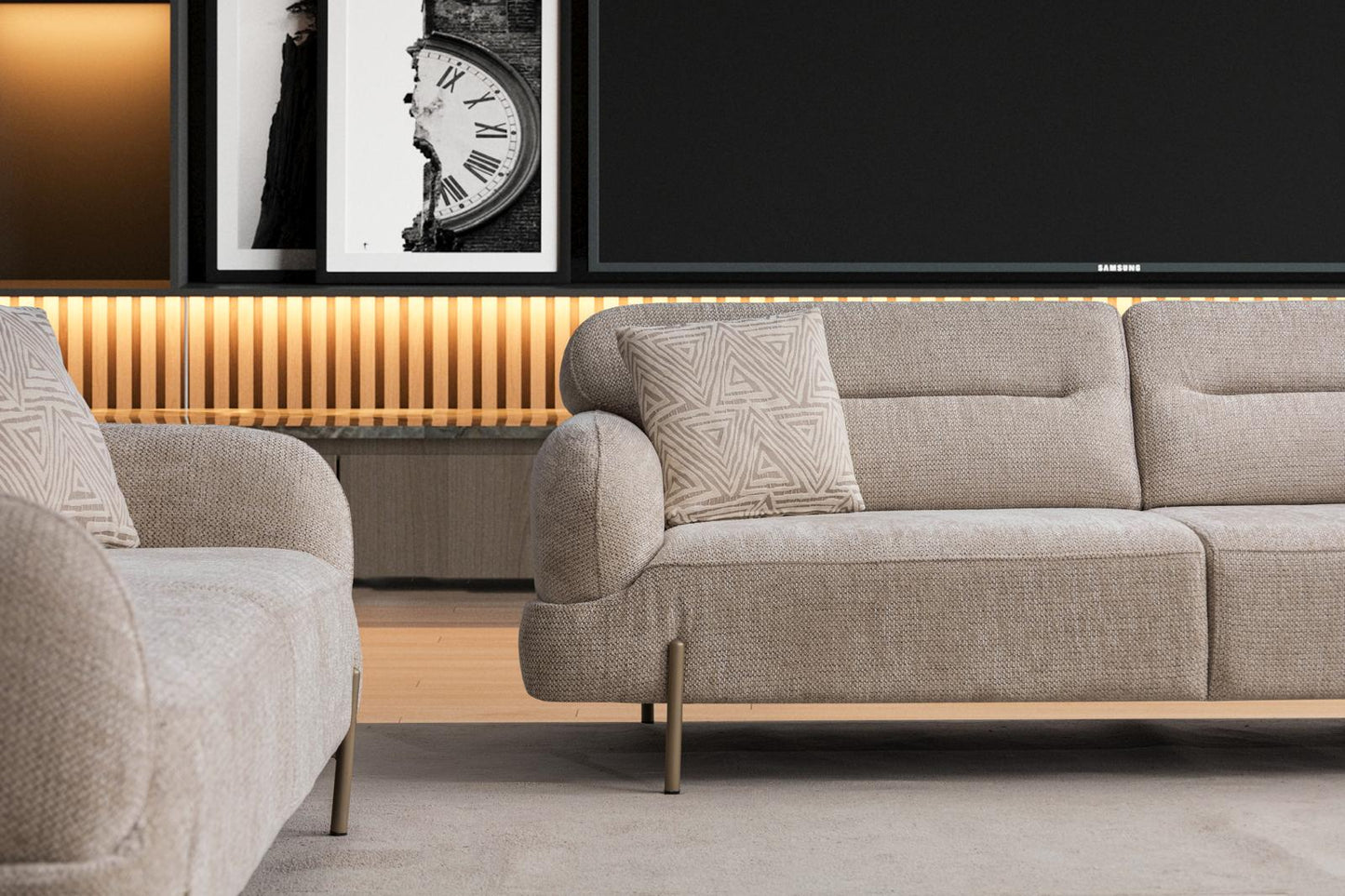 Sitzgruppe/Sofa Set - Wohnzimmergarnitur "Irisia" 3+3+1 - Nobelaa