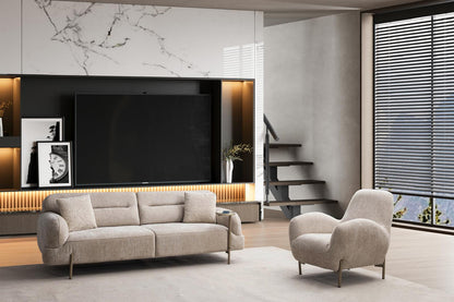 Sitzgruppe/Sofa Set - Wohnzimmergarnitur "Irisia" 3+3+1 - Nobelaa