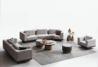 Sitzgruppe/Sofa Set - Wohnzimmergarnitur "Ixora" 3+2+1 - Grau - Nobelaa
