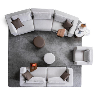 Sitzgruppe/Sofa Set - Wohnzimmergarnitur "Ixora" 3+2+1 - Grau - Nobelaa