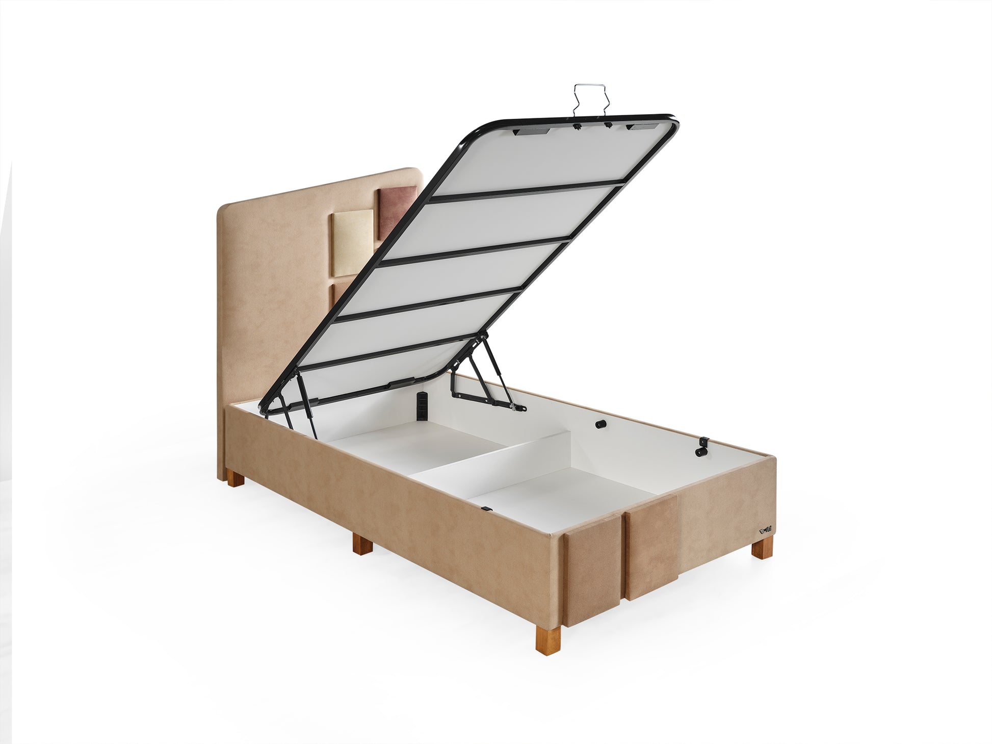 Schlafzimmer-Set "Liliana" – Bett mit Bettkasten, Hocker, Kommode und Matratze