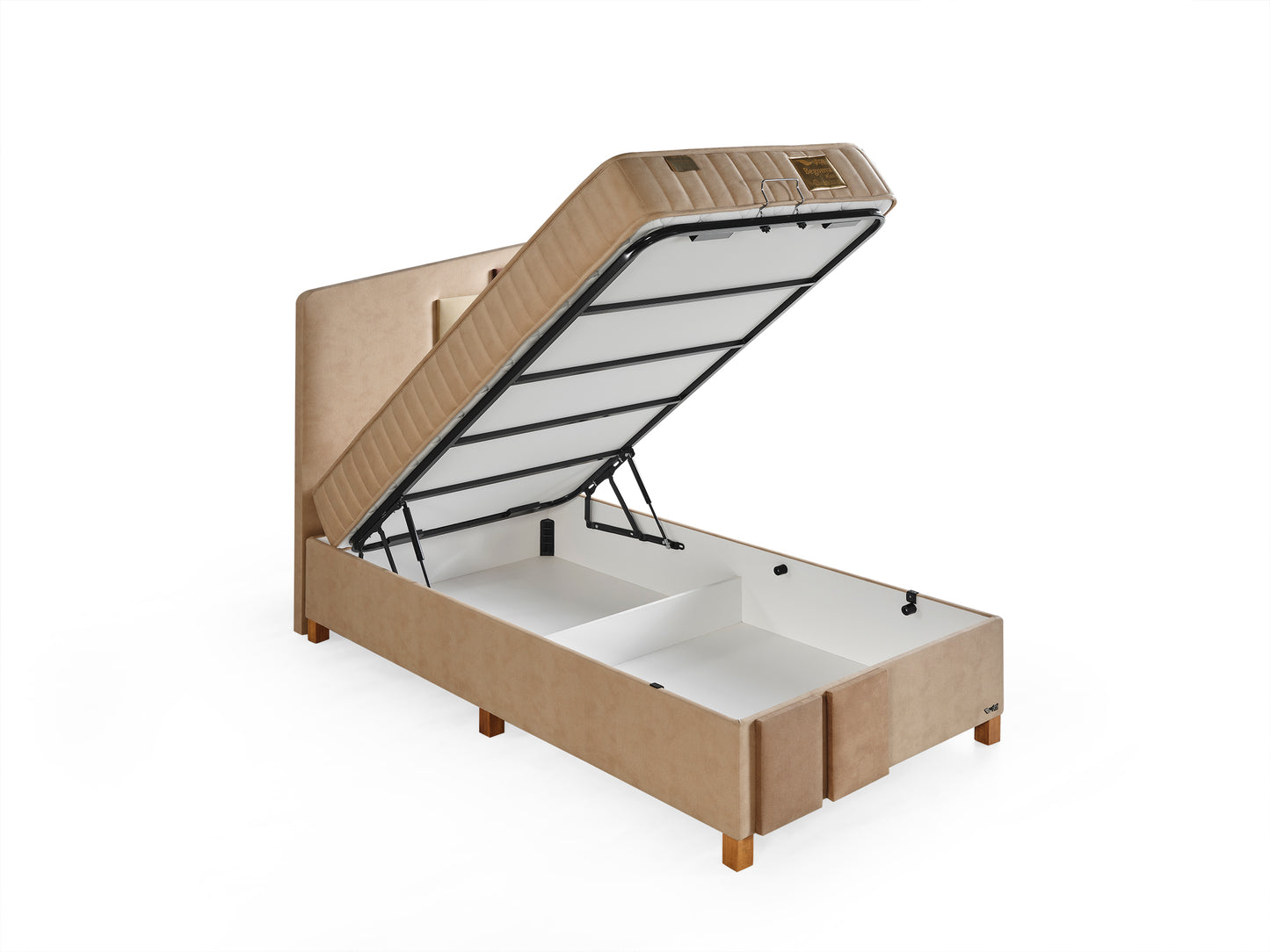 Schlafzimmer-Set "Liliana" – Bett mit Bettkasten, Hocker, Kommode und Matratze