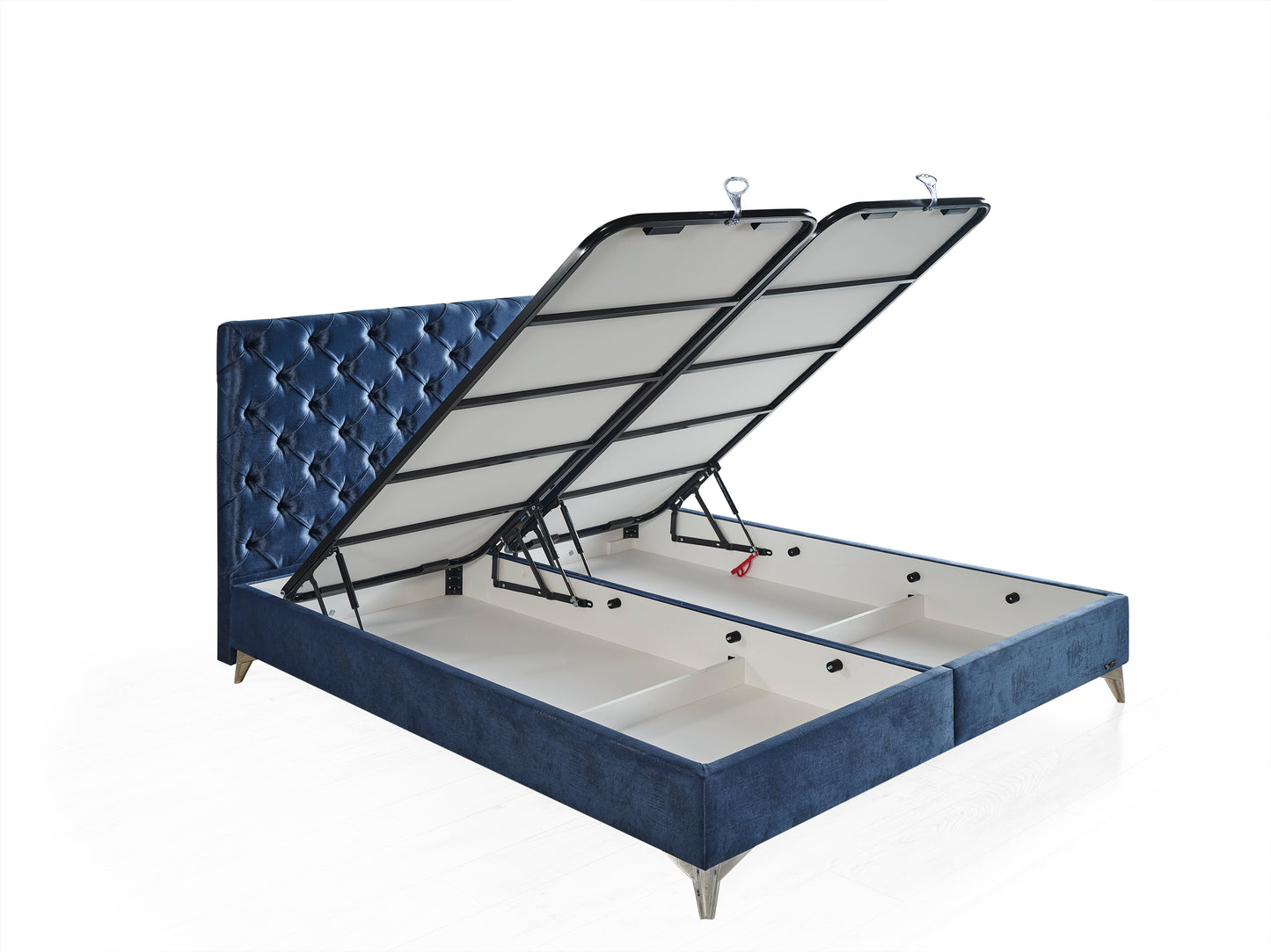 Schlafzimmer-Set "Lona" – Bett mit Bettkasten und Matratze , Nachttisch, Hocker