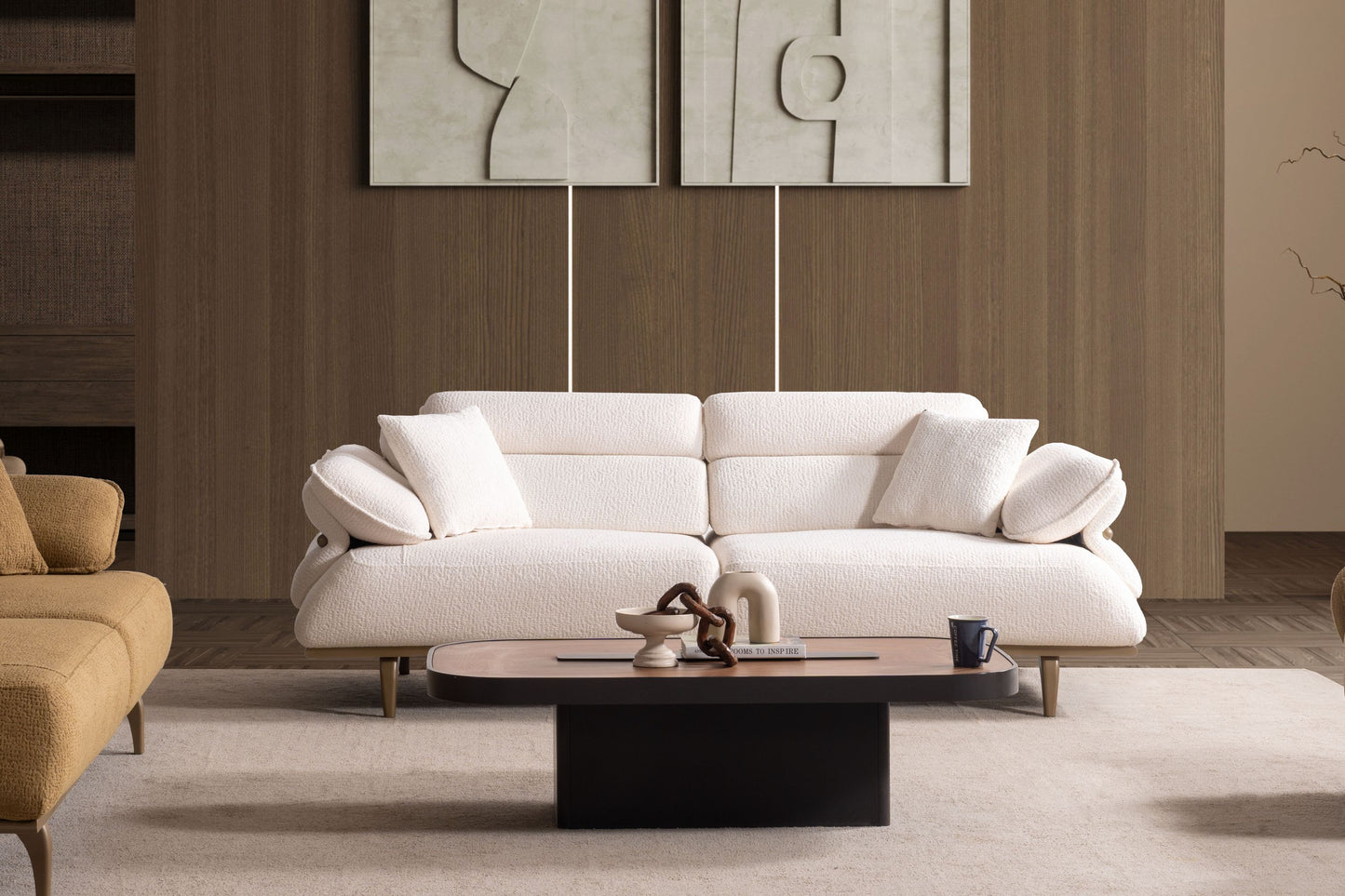 Sitzgruppe/Sofa Set - Wohnzimmergarnitur "Lorina" 3+3+1
