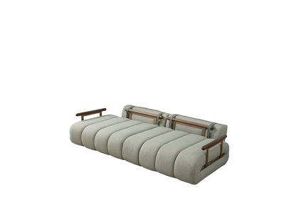 Sitzgruppe/Sofa Set - Wohnzimmergarnitur "Luccani" 3 Sitzer + Ecksofa + Mittelkonsole +1 Sitzer