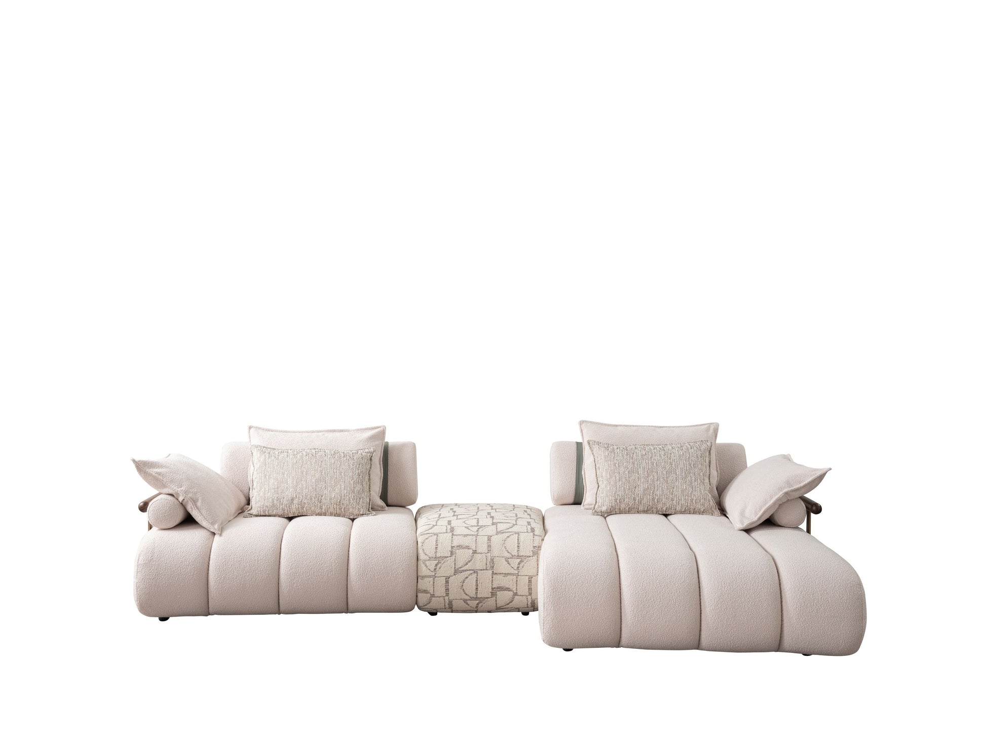 Sitzgruppe/Sofa Set - Wohnzimmergarnitur "Luccani" 3 Sitzer + Ecksofa + Mittelkonsole +1 Sitzer