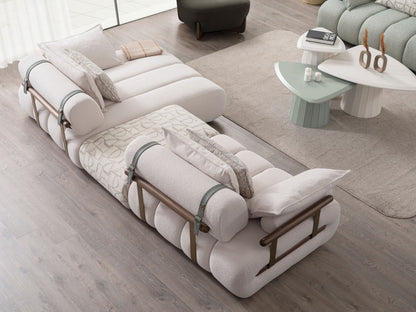 Sitzgruppe/Sofa Set - Wohnzimmergarnitur "Luccani" 3 Sitzer + Ecksofa + Mittelkonsole +1 Sitzer