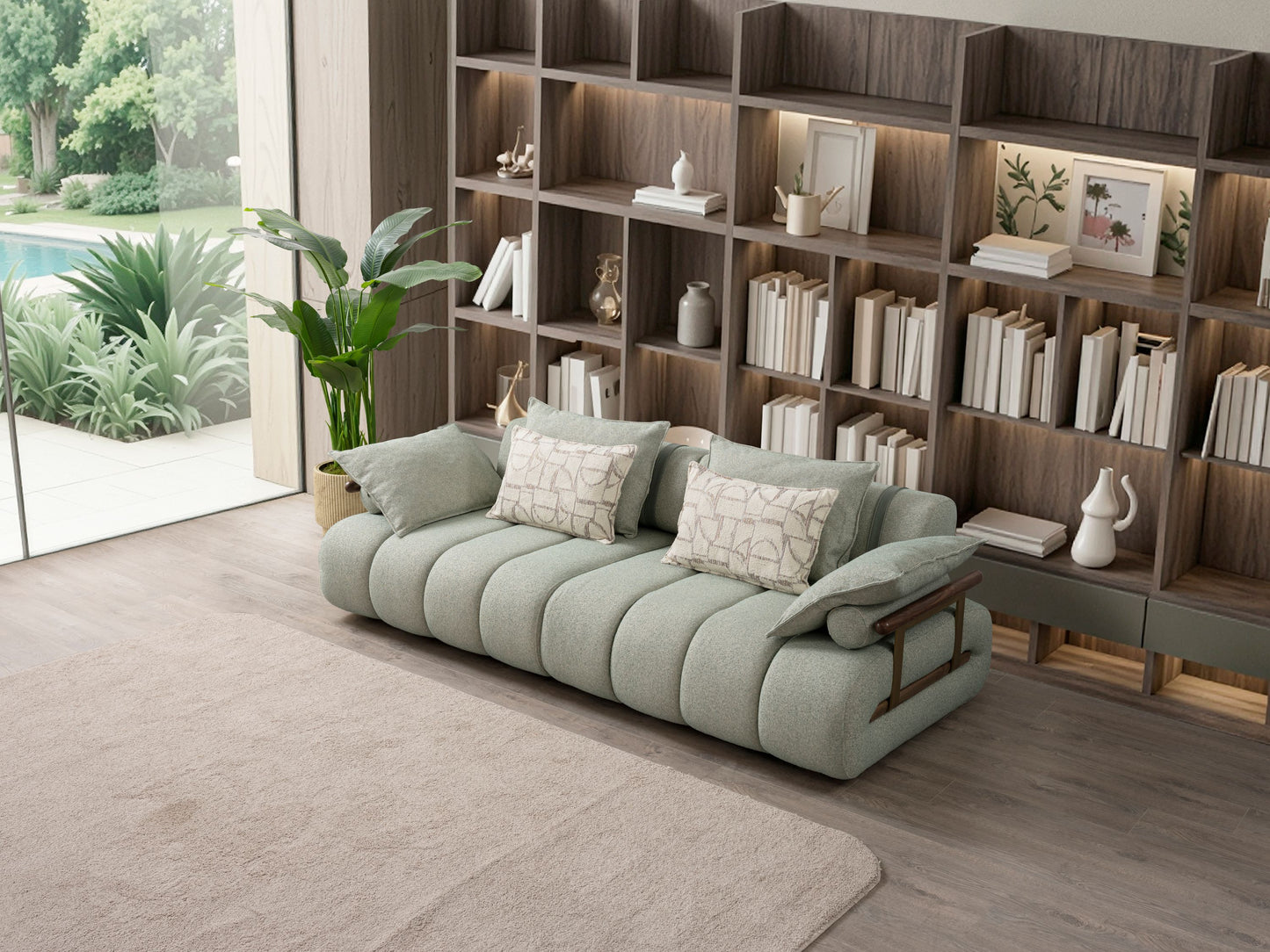 Sitzgruppe/Sofa Set - Wohnzimmergarnitur "Luccani" 3 Sitzer + Ecksofa + Mittelkonsole +1 Sitzer