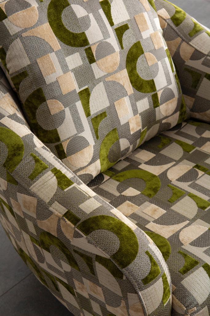 Sitzgruppe/Sofa Set - Wohnzimmergarnitur "Lupine" 3+3+1 - Grün/Beige - Nobelaa