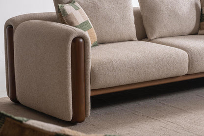Sitzgruppe/Sofa Set - Wohnzimmergarnitur "Lupinella" 3+3+1 - Beige - Nobelaa