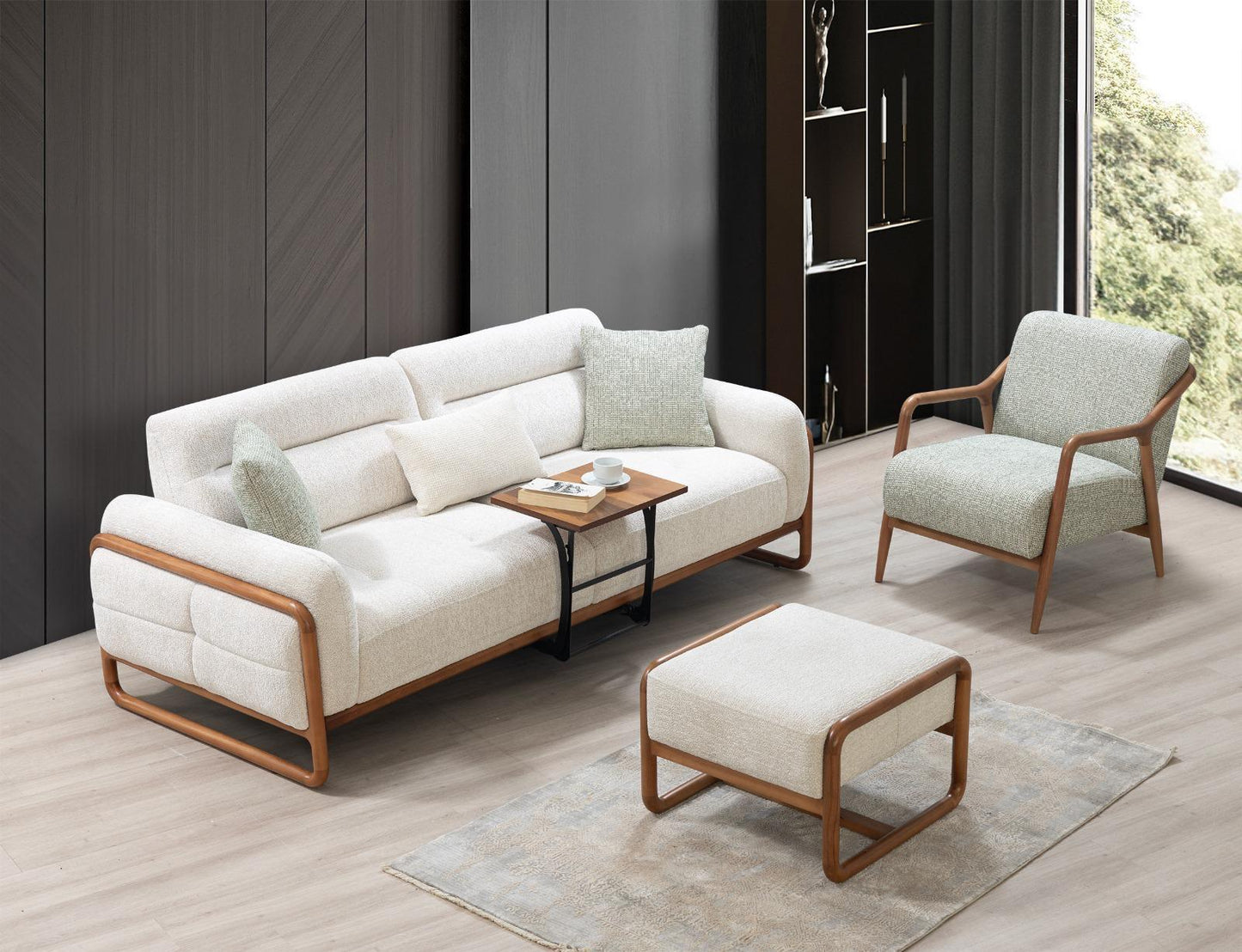 Sitzgruppe/Sofa Set - Wohnzimmergarnitur "Lysandra" 3+3+1 - Nobelaa