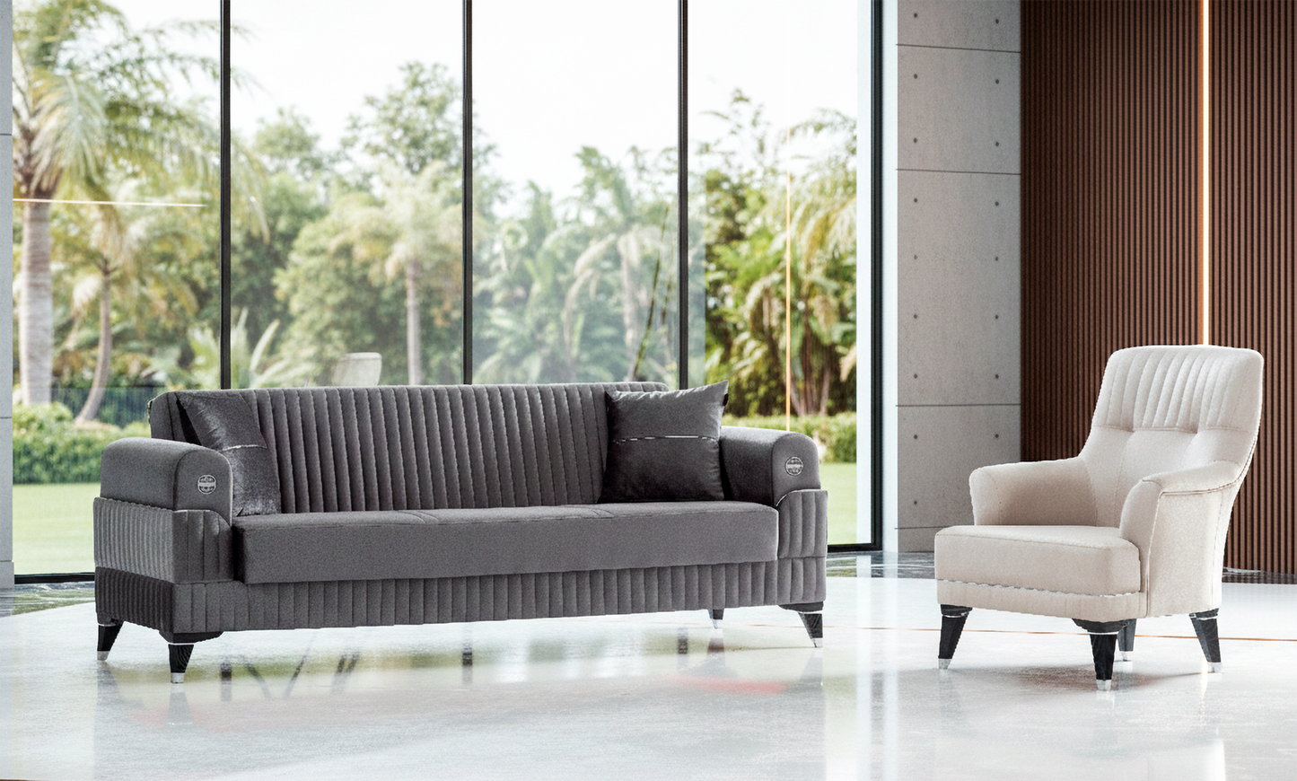 Sitzgruppe/Sofa Set - Wohnzimmergarnitur "Magnessia" 3+3+1