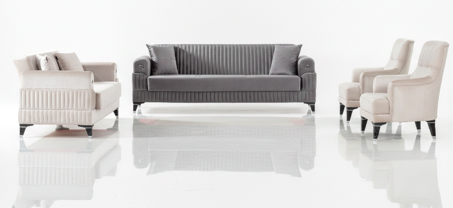 Sitzgruppe/Sofa Set - Wohnzimmergarnitur "Magnessia" 3+3+1