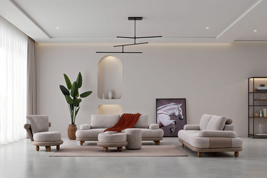 Sitzgruppe/Sofa Set - Wohnzimmergarnitur "Magnolia" 3+3+1 - Nobelaa