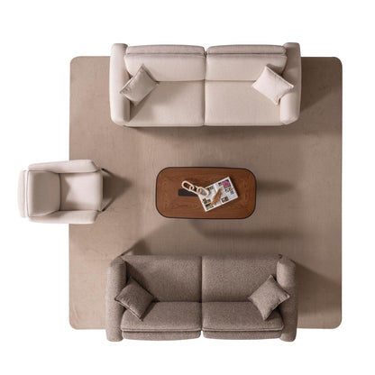 Sitzgruppe/Sofa Set - Wohnzimmergarnitur "Mallow" 3+3+1 - Sand/Beige - Nobelaa