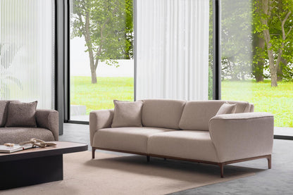Sitzgruppe/Sofa Set - Wohnzimmergarnitur "Mallow" 3+3+1 - Sand/Beige - Nobelaa