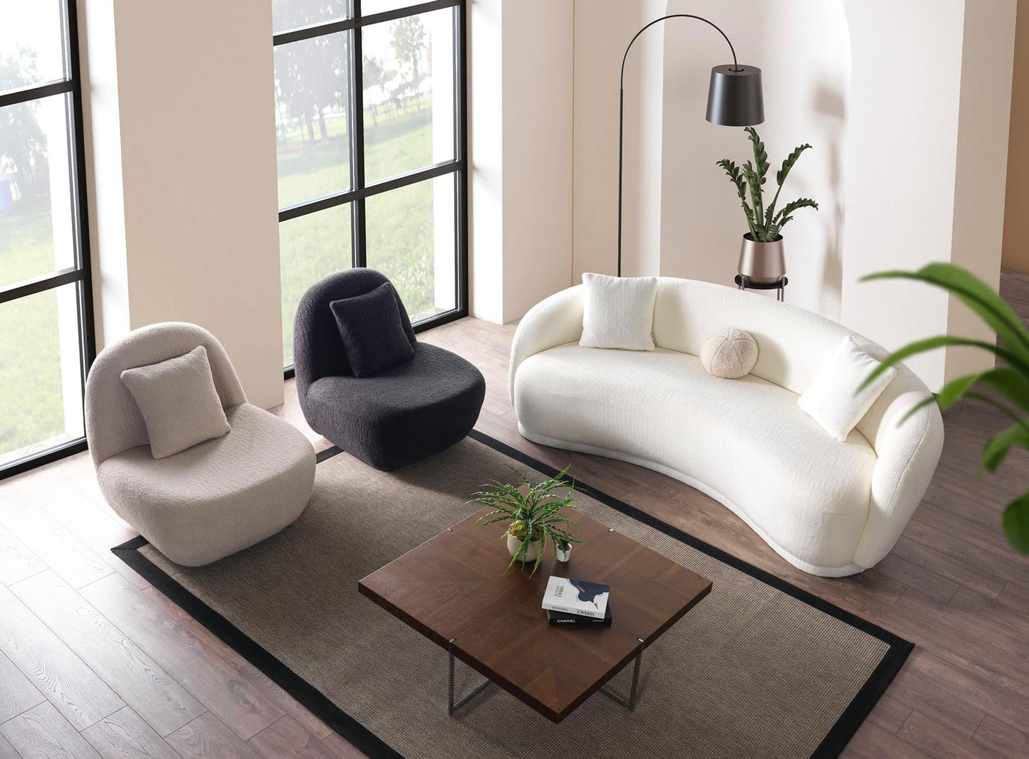 Sitzgruppe/Sofa Set - Wohnzimmergarnitur "Maranta" 3+3+1+1 - Nobelaa