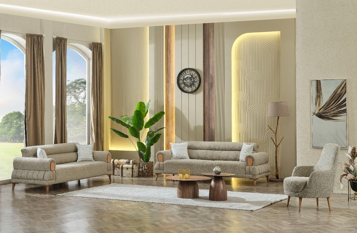 Sitzgruppe/Sofa Set - Wohnzimmergarnitur "Marivela" 3+3+1